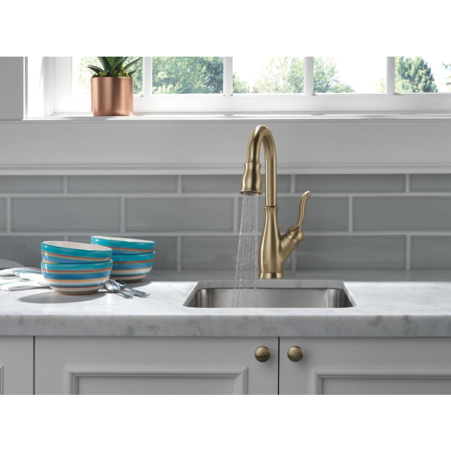 Leland Pull-Down Spray Bar/Prep Faucet with Diamond Seal Technology, Touch Clean, and MagnaTite Docking Technology