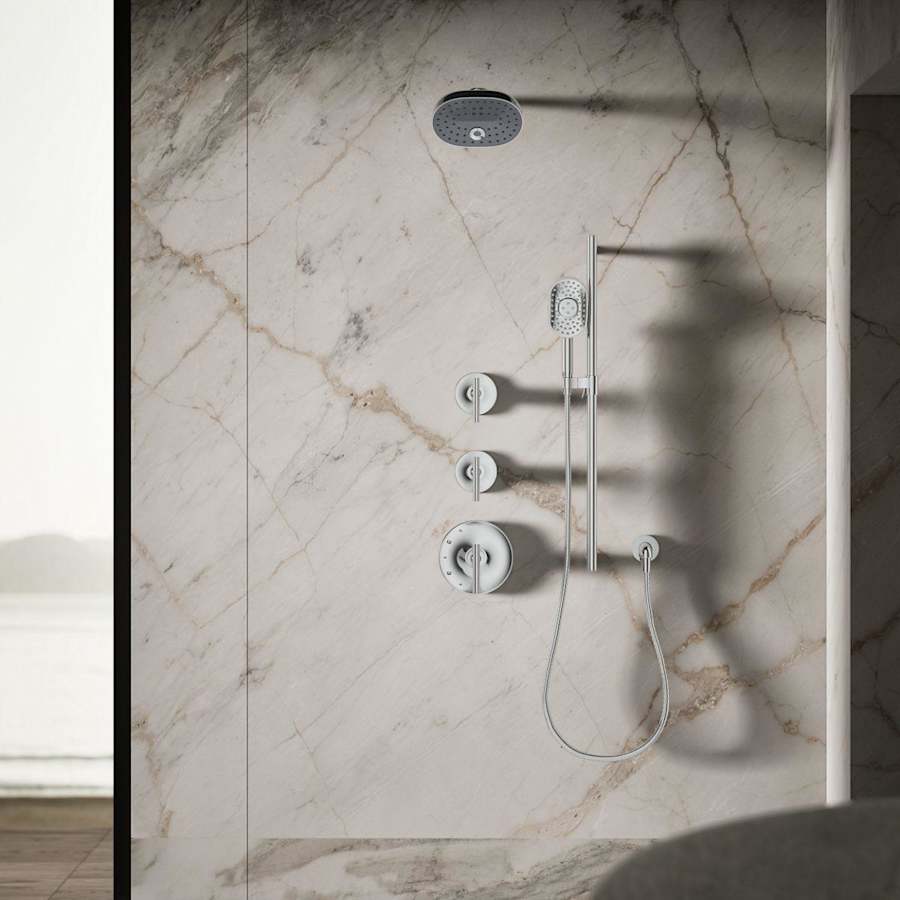 Statement 2.5 GPM Multi Function Shower Head with MasterClean Sprayface and Katalyst Air Induction Technology