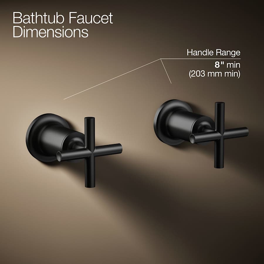 Purist Deck or Wall Mounted Cross Handles for Tub Faucet
