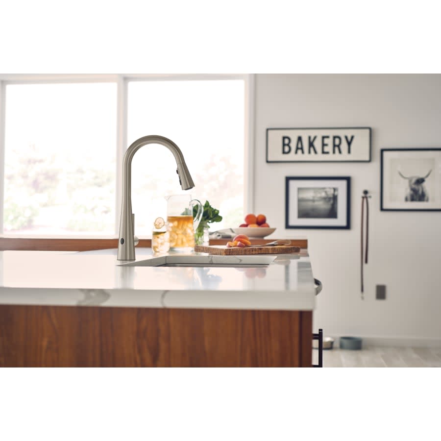 Sleek 1.5 GPM Single Hole Pull Down Kitchen Faucet with MotionSense :-)