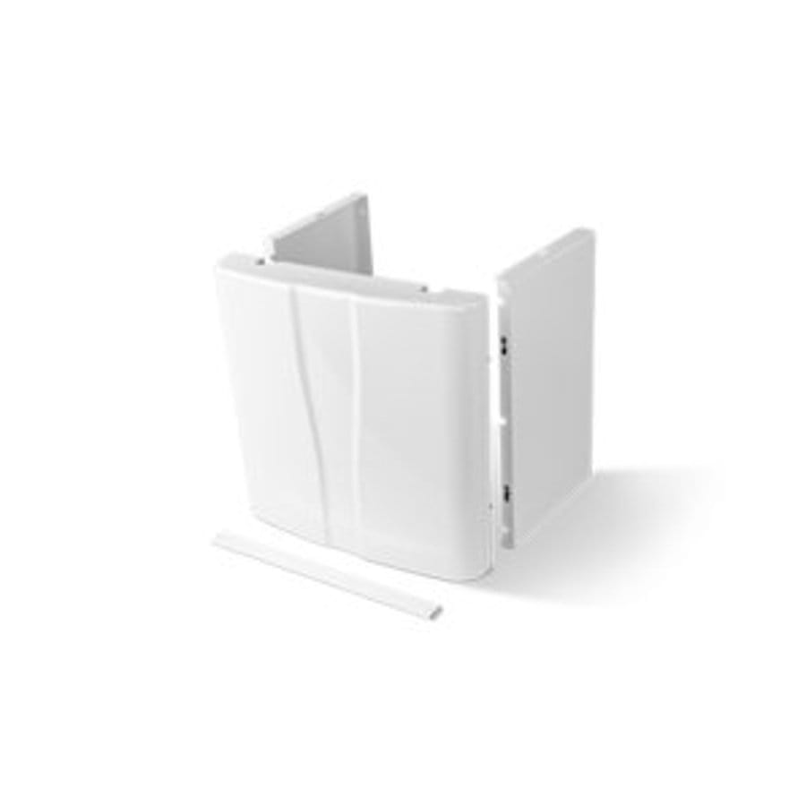 Pipe Cover, For Use With Navien Tankless Water Heater, Steel, Glossy White