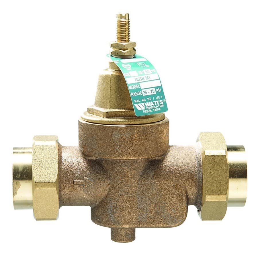 Pressure Reducing Valve, 3/4 in, Union FNPT, Brass