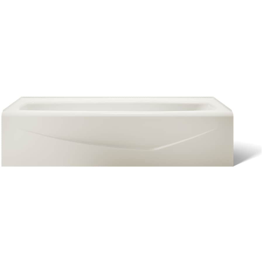 Villager Collection 60" Three Wall Alcove Bath Tub with Extra 4" Ledge and Left Hand Drain