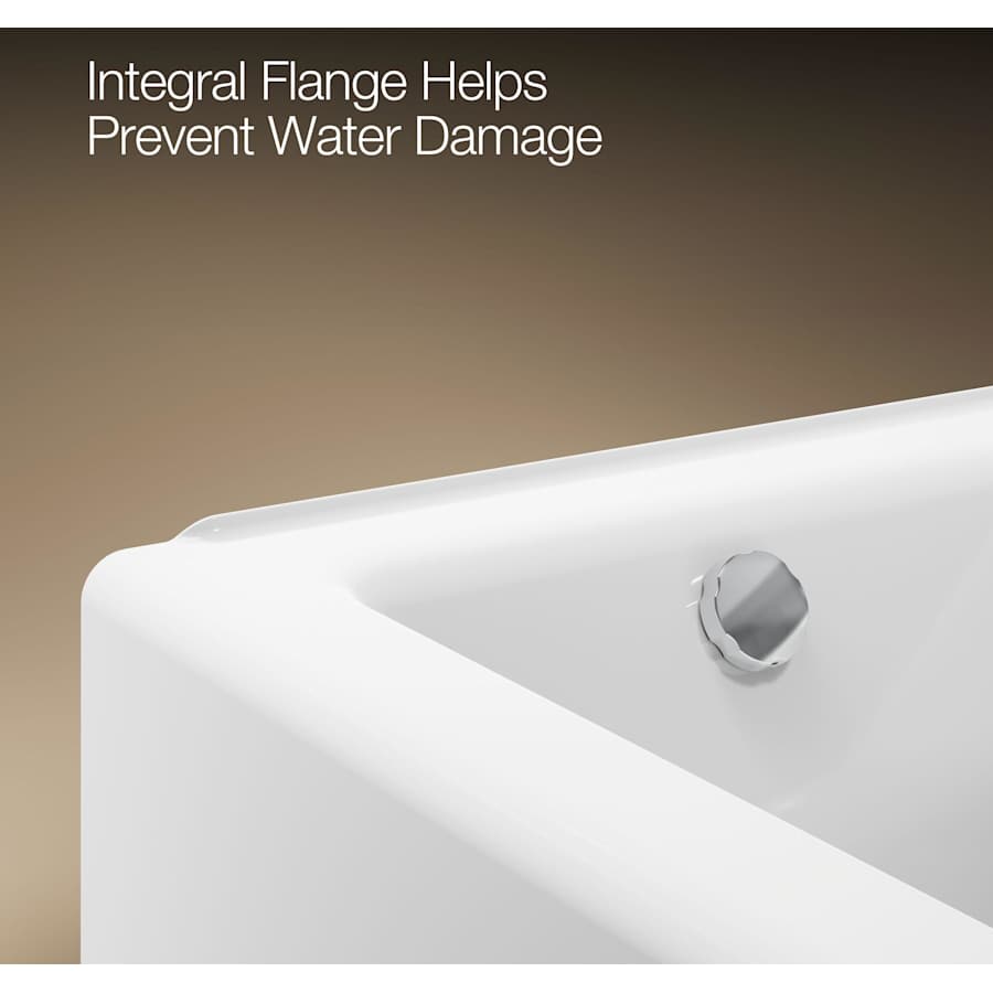 Bellwether Collection 60" Three Wall Alcove Bath Tub with Integral Apron and Left Hand Drain