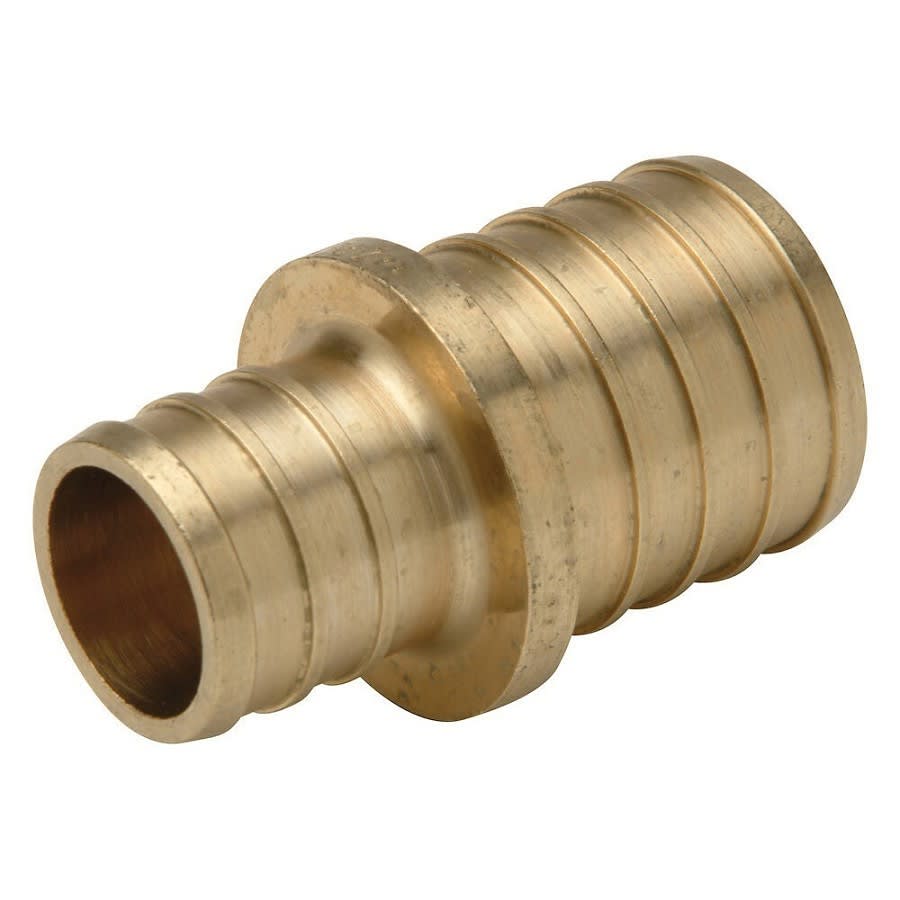 Reducer Coupling, 3/4 x 1/2 in, Crimp PEX, Brass