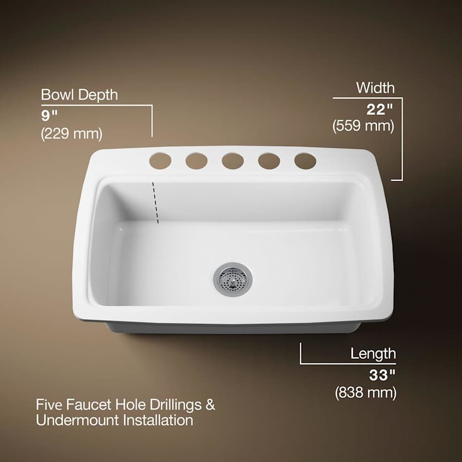 Cape Dory 33" Single Basin Under-Mount Enameled Cast-Iron Kitchen Sink