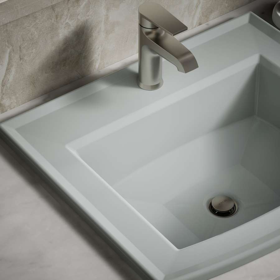 Archer 22-5/8" Drop In Bathroom Sink with 1 Hole Drilled and Overflow