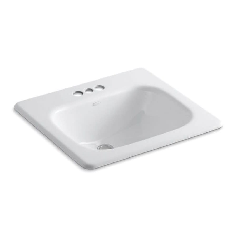 Tahoe® Top Mount Lavatory Sink, ADA, 21 x 19 x 8-9/16 in, Cast Iron, White