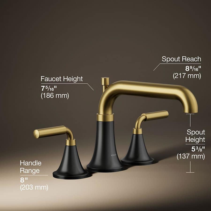 Tone Deck Mounted Roman Tub Filler with Built-In Diverter