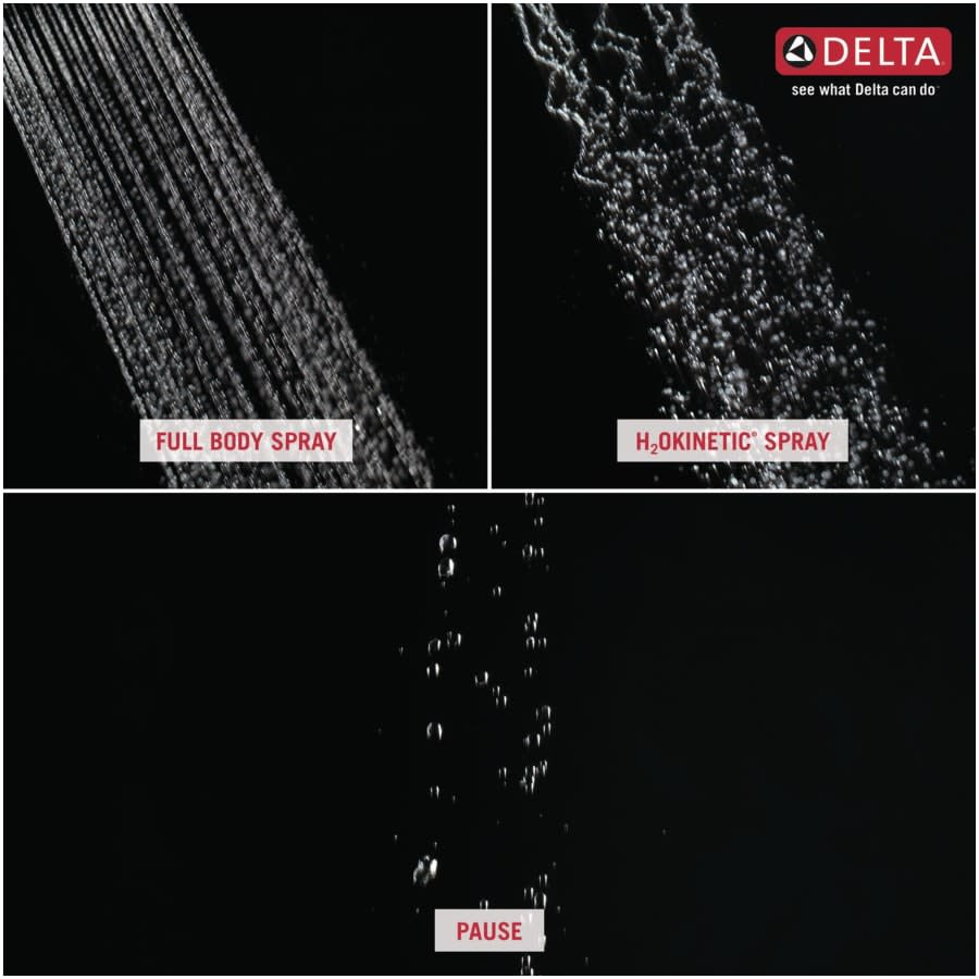 Universal Showering 7-5/8" Square 1.75 GPM Shower Head Full Spray Pattern with Touch Clean and H2Okinetic Technology