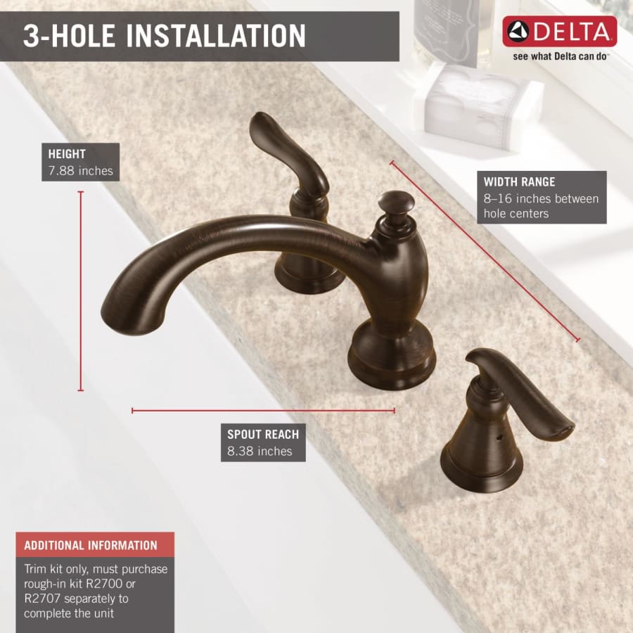 Linden Deck Mounted Roman Tub Filler Trim