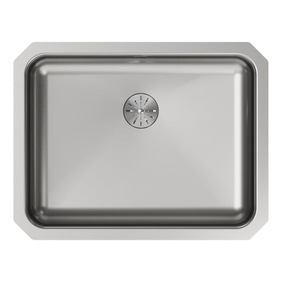 Lustertone™ Classic Single Bowl Kitchen Sink, Under Mount, ADA, 23-1/2 x 18-1/4 in, 4-3/8 in Bowl Depth, 18 ga Lustrous Satin Steel, Stainless