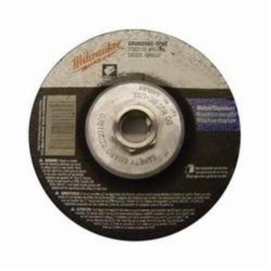 Grinding Disc, 4-1/2 in Dia, 1/4 in THK, Aluminum Oxide