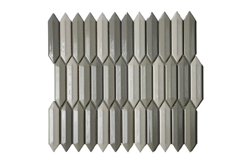 BG MIXED COLOR 3D PICKET 12X12 MOSAIC