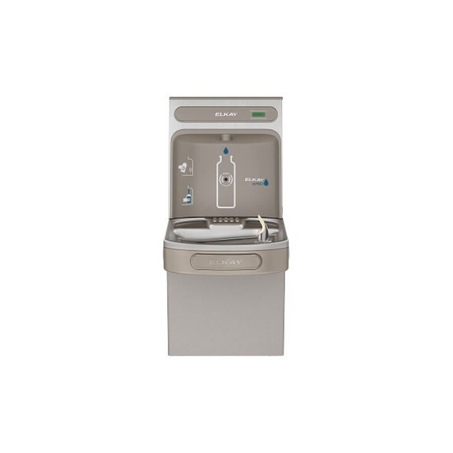 Cooler Only, Electronic Front and Side Bubbler Pushbar Operation, 1 Station