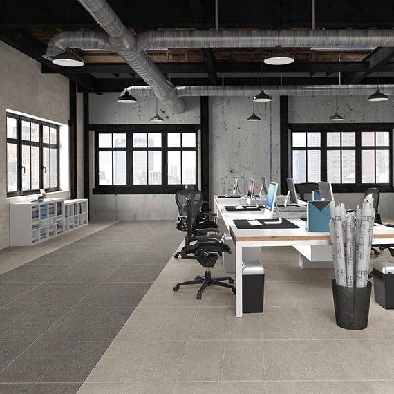 Neospeck Medium Gray Square 24X24 Matte