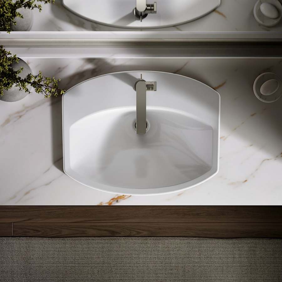 Cimarron 20-3/8" Drop In Bathroom Sink with 1 Hole Drilled and Overflow
