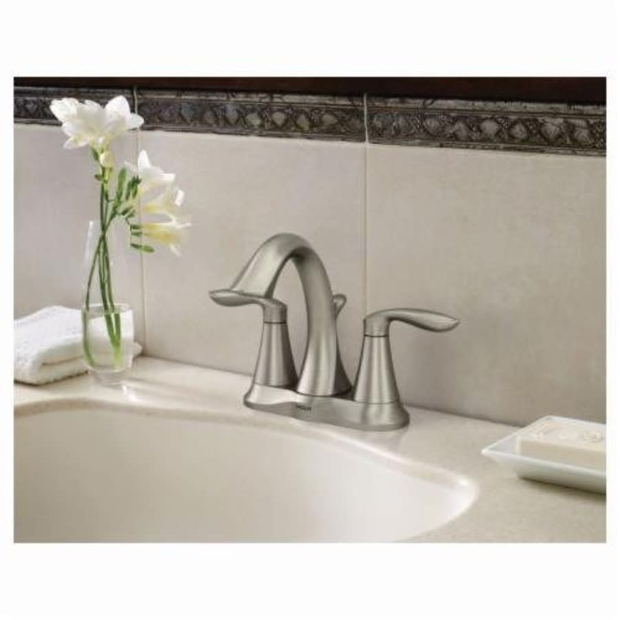 Eva™ Centerset Lavatory Faucet, ADA, 2 Handle, 2-Hole, 1.2 gpm, Brushed Nickel