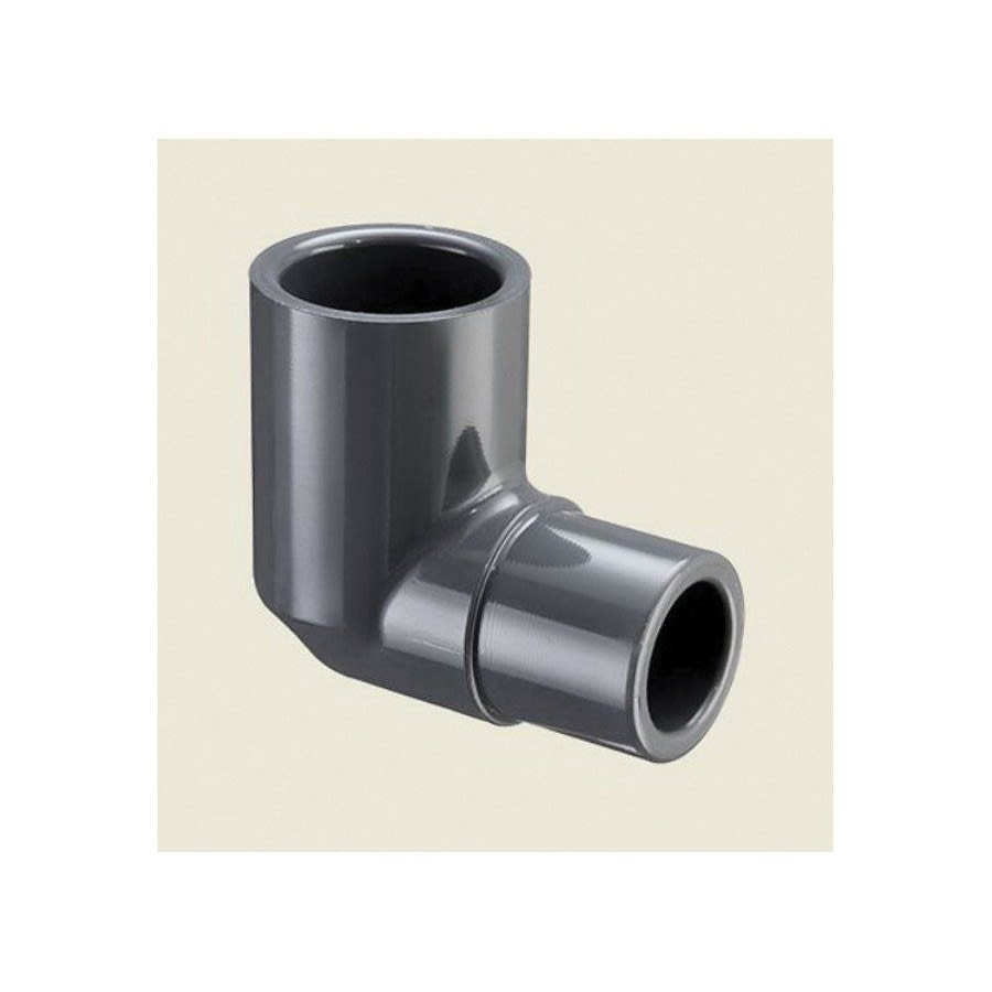 Street 90 deg Elbow, 1 in, Spigot x Socket, SCH 80/XH, PVC