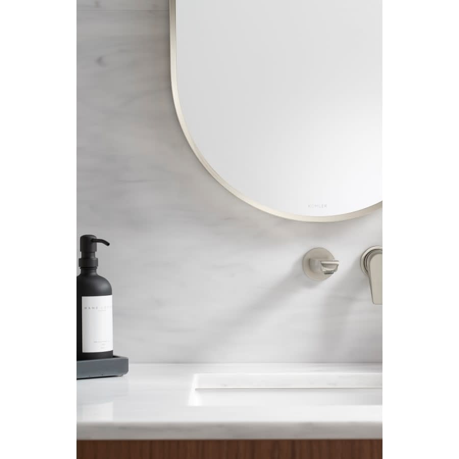 Essential 28-1/8" Diameter Modern Circular Framed Bathroom Wall Mirror