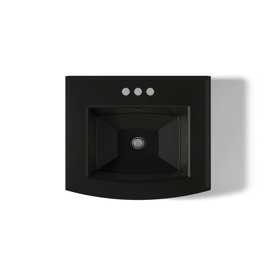 Archer 24" Pedestal Bathroom Sink with 3 Holes Drilled and Overflow