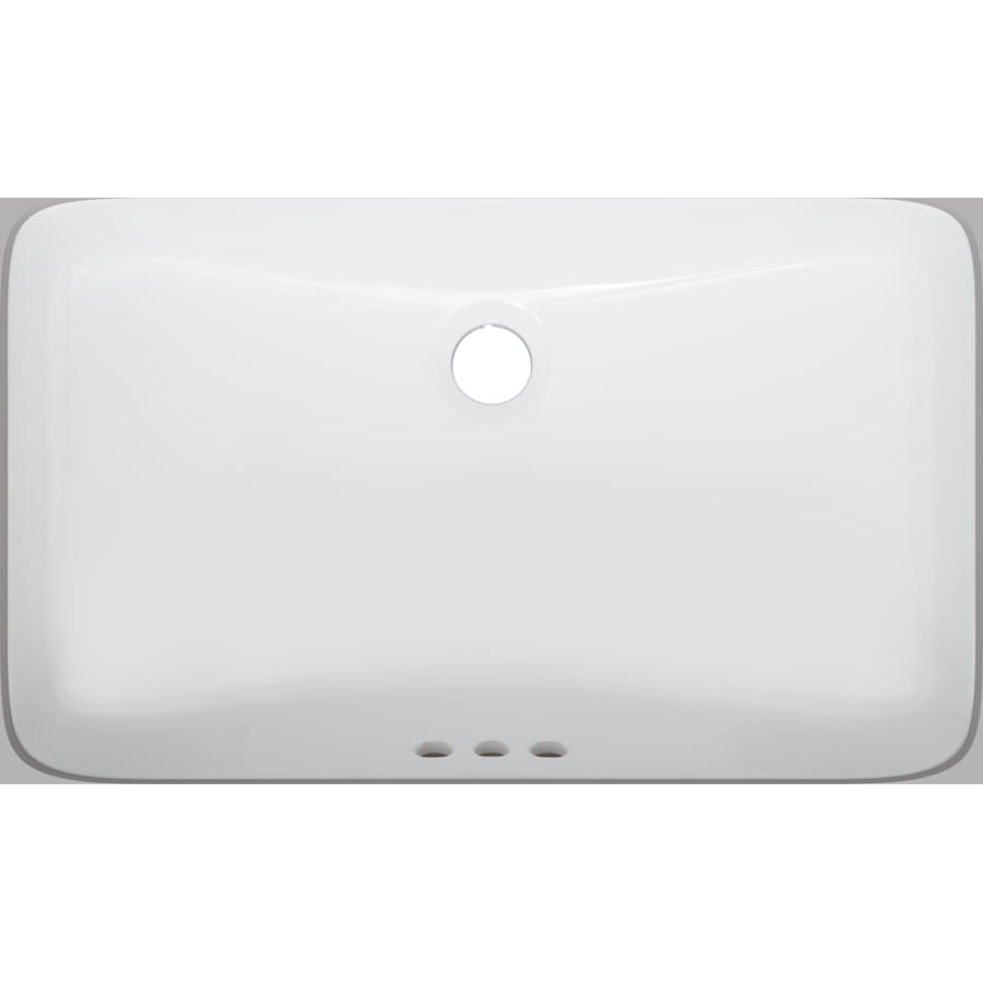 Norris 21" Rectangular Vitreous China Undermount Bathroom Sink with Overflow