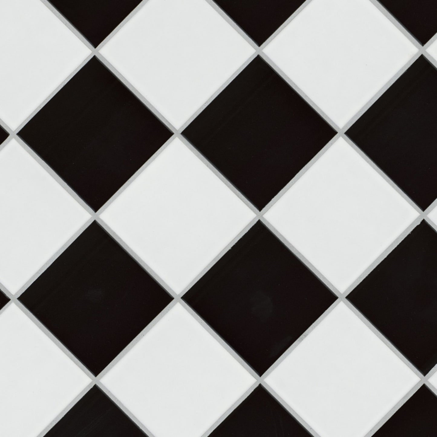 White and Black 4" Checkered Matte