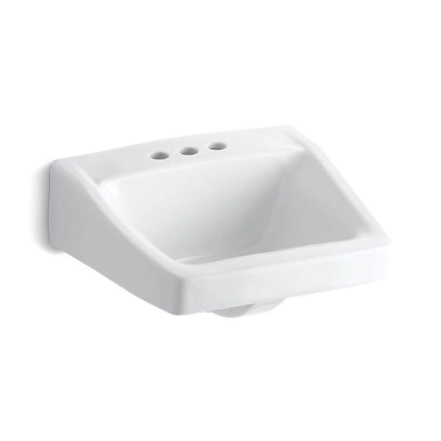 Chesapeake™ Wall Mount Lavatory Sink, ADA, 19-1/4 x 17-1/4 x 8-1/8 in, Vitreous China, White