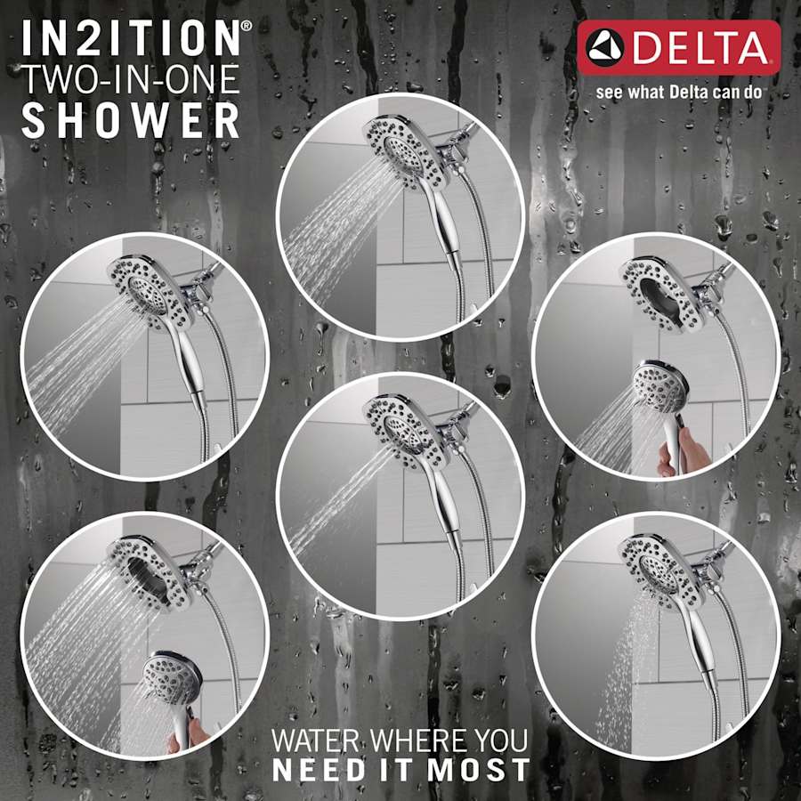 Ashlyn Monitor 17 Series Dual Function Pressure Balanced Shower Only with In2ition and Integrated Volume Control - Less Rough-In Valve