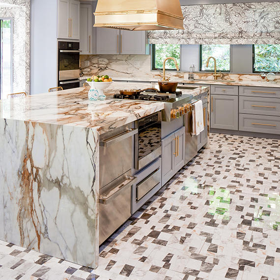 Marble Attache Lavish Moderna Deco Polished 12X24 Polished