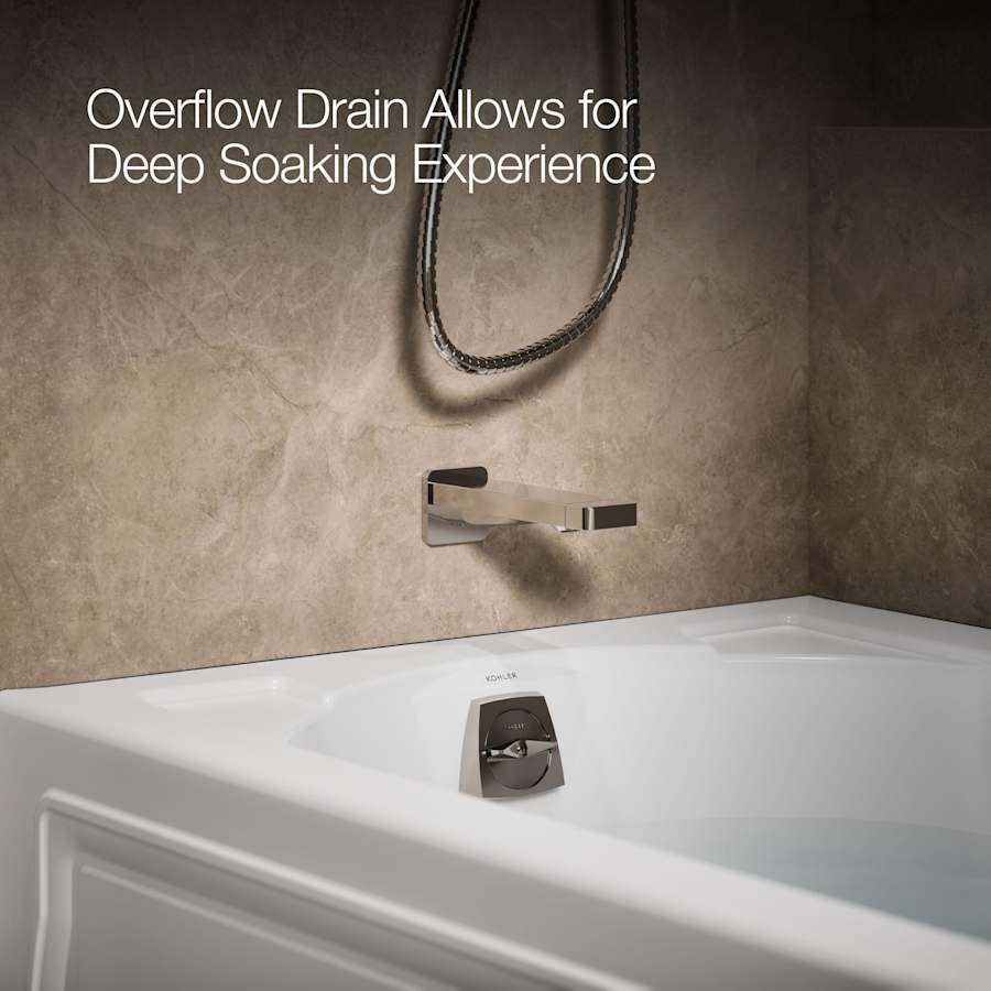 Devonshire Collection 60" Three Wall Alcove Soaking Bath Tub with Left Hand Drain