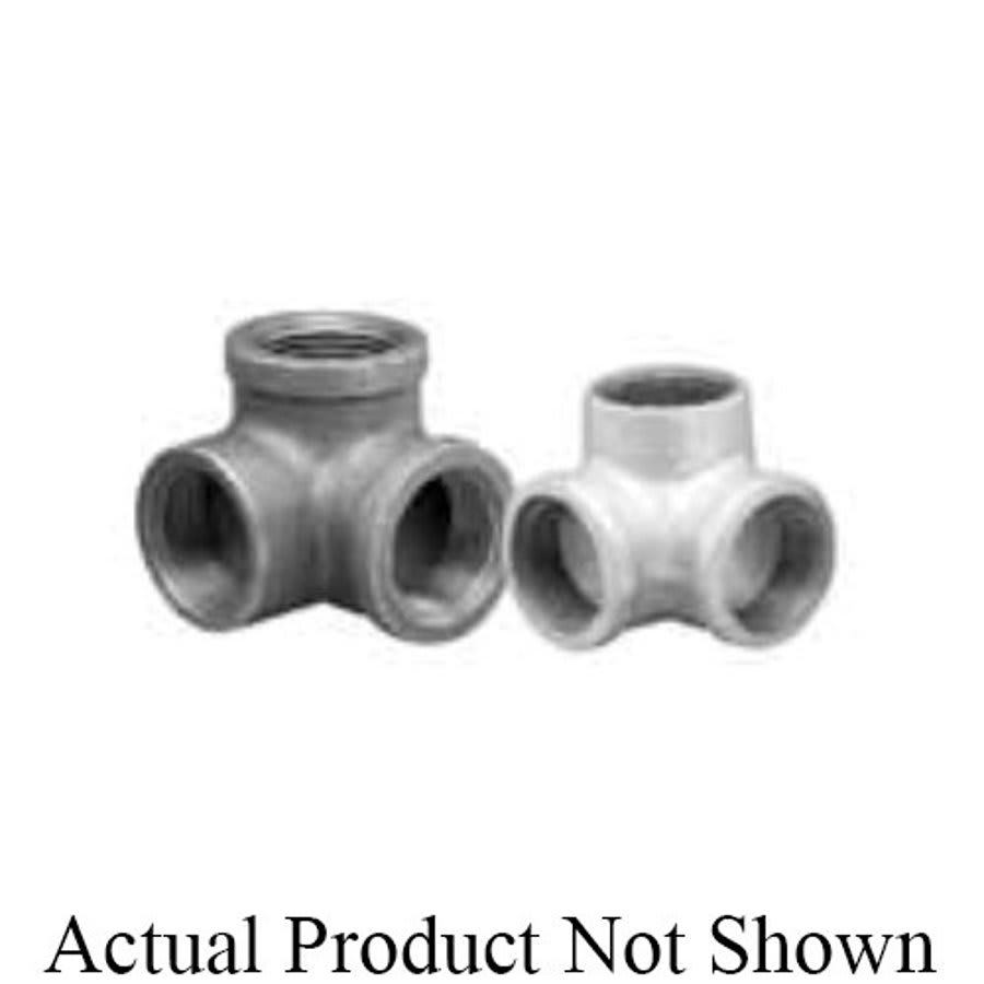 Side Outlet 90 deg Elbow, 1-1/4 in, FNPT, 150 lb, Malleable Iron, Galvanized