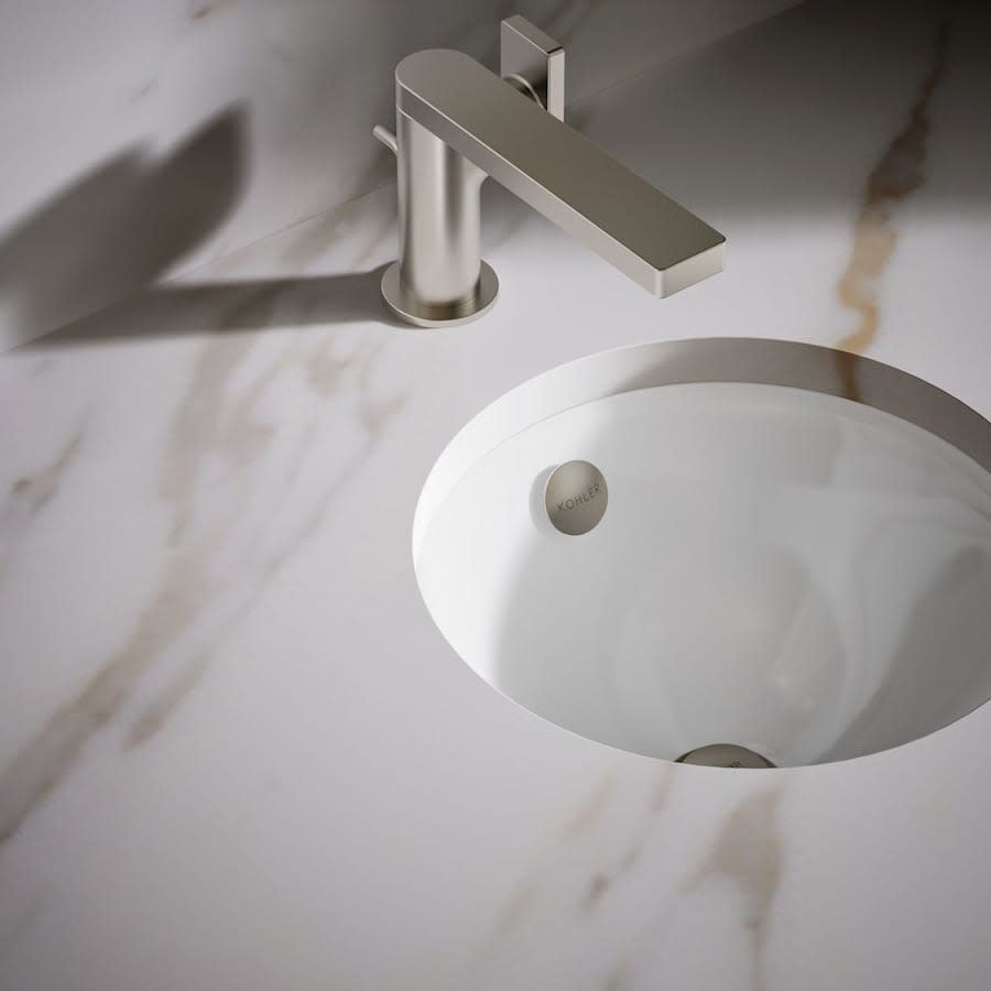 Iron Plains 12" Cast Iron Drop-In or Undermount Bathroom Sink with Overflow