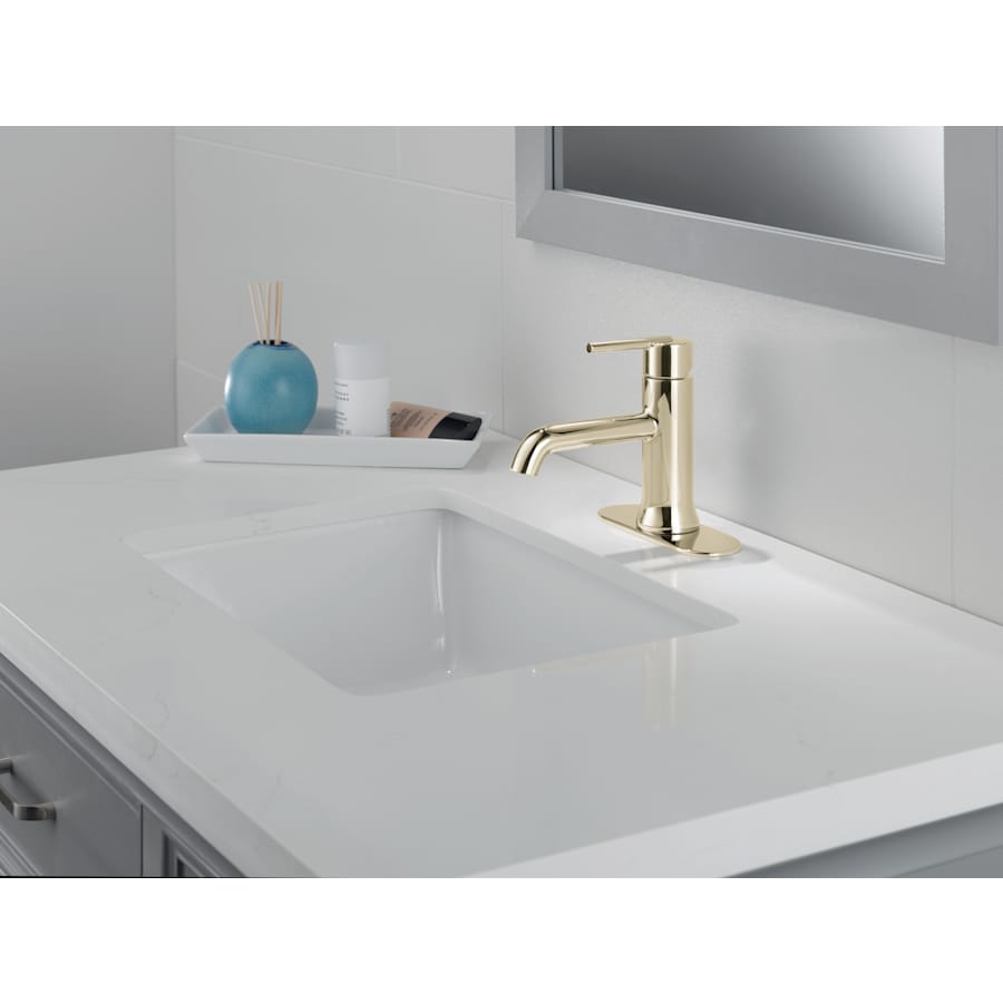 Trinsic 1.2 GPM Single Hole Bathroom Faucet with Metal Push Pop-Up Drain Assembly - Limited Lifetime Warranty