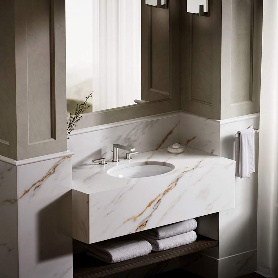 Serif 20-5/8" Undermount Cast Iron Bathroom Sink