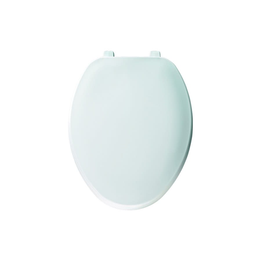 Toilet Seat, Elongated Bowl, Closed Front, With Cover, Plastic, White