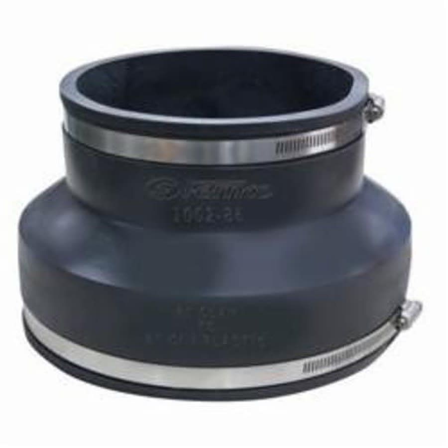 Transition Coupling, 8 x 6 in, Clay x Cast Iron/Plastic, Flexible PVC