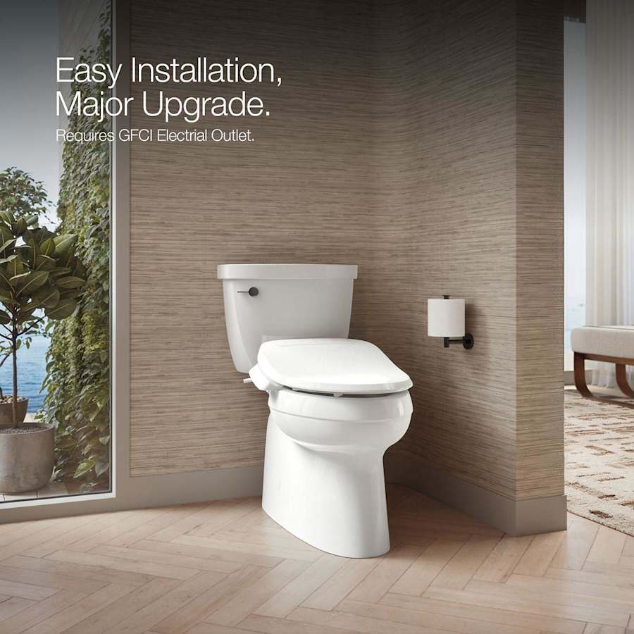 PureWash E525 Elongated Bidet Seat with Continuously Heated Water, Automatically UV Light Self-Cleaning Stainless Steel Wand, Front and Rear Wash Modes, Adjustable Water Temperature and Pressure, Quiet-Close, and Quick-Release Technologies