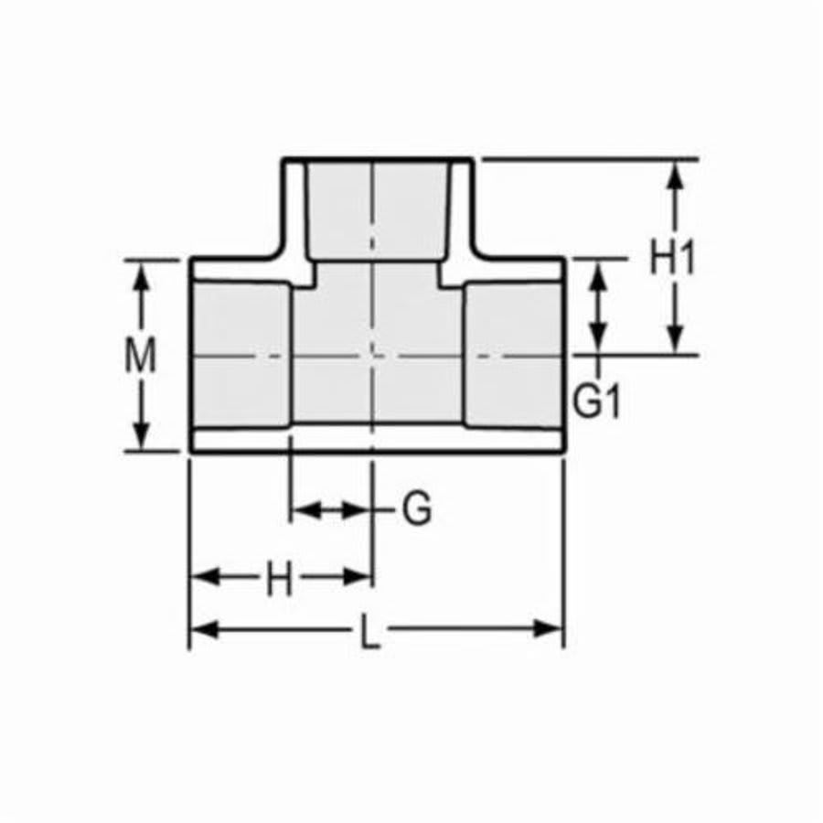 Tee, 1-1/4 in, Socket, SCH 40/STD, PVC