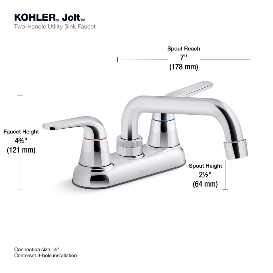 Jolt 4 GPM Two-Handle Utility Sink Faucet
