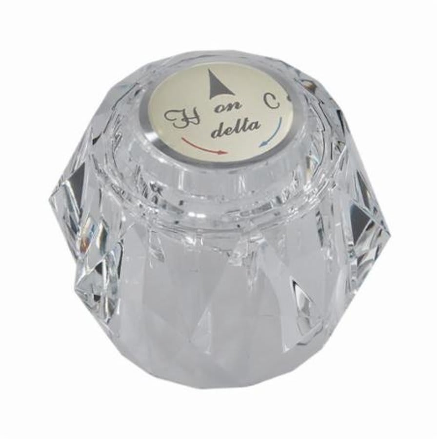 Knob Handle With Button and Set Screw, Acrylic