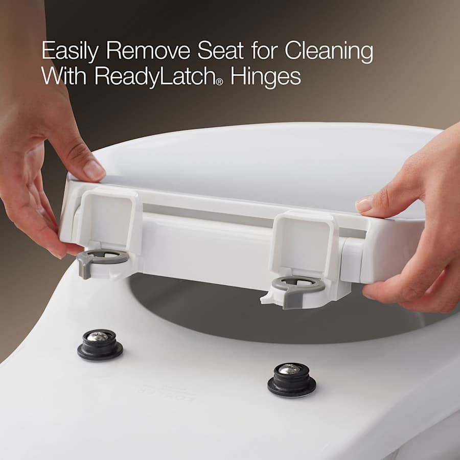 Cachet Round Toilet Seat with Quiet-Close, Grip Tight, and Quick-Attach