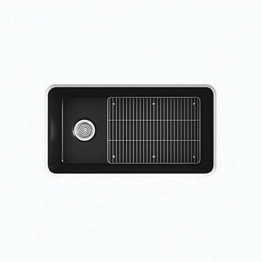 Cairn® Single Bowl Kitchen Sink, Under Mount, 33-1/2 x 18-5/16 in, 9-1/2 in Bowl Depth, Neoroc® Composite, Matte White