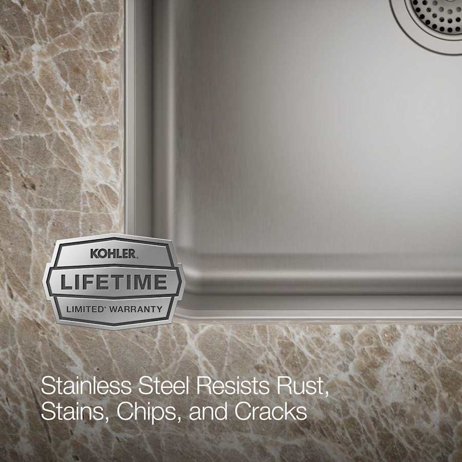 Undertone 23" Single Basin Under-Mount 18-Gauge Stainless Steel Kitchen Sink with SilentShield