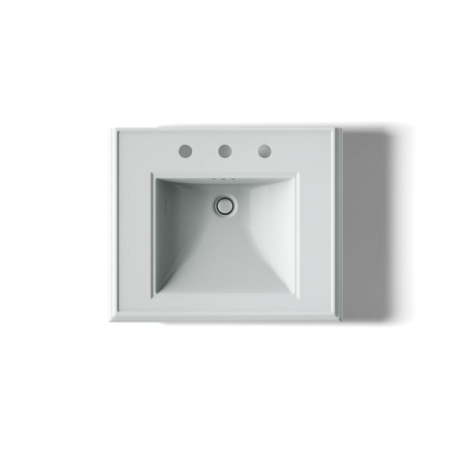 Memoirs Classic 24" Fireclay Pedestal Bathroom Sink with 3 Holes Drilled and Overflow