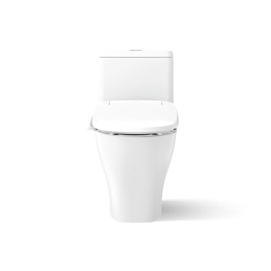 Reach 0.8 / 1.28 GPF Dual Flush One Piece Elongated Toilet with Actuator Flush - Less Seat