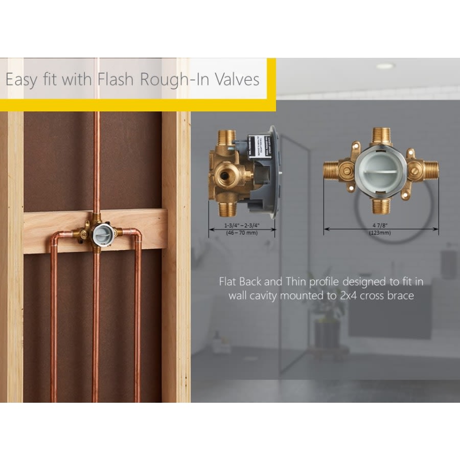 Edgemere Tub and Shower Trim Package with 1.8 GPM Single Function Shower Head, Tup Spout, and Lever Handle