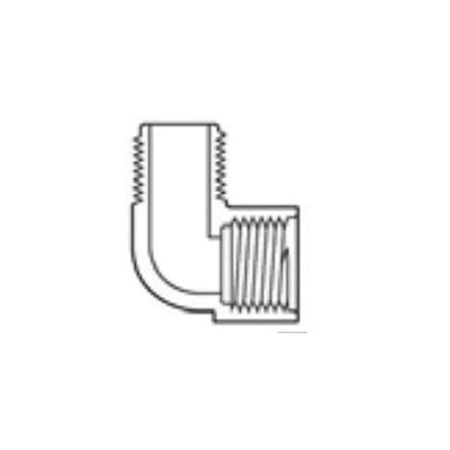 90 deg Elbow, 1 in, MNPT x FNPT, SCH 40/STD, Polyethylene