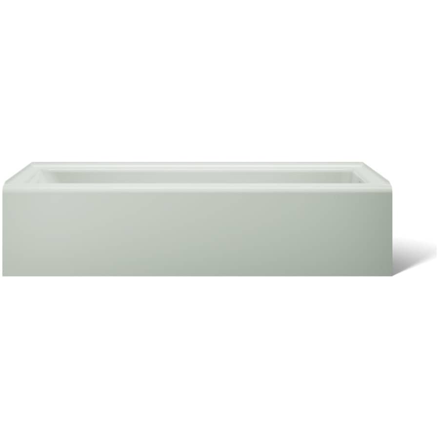 Bellwether Bath Tub 60" L x 30 1/4" W Cast Iron Soaking for Three Wall Alcove Installations with Integral Apron and Right Drain
