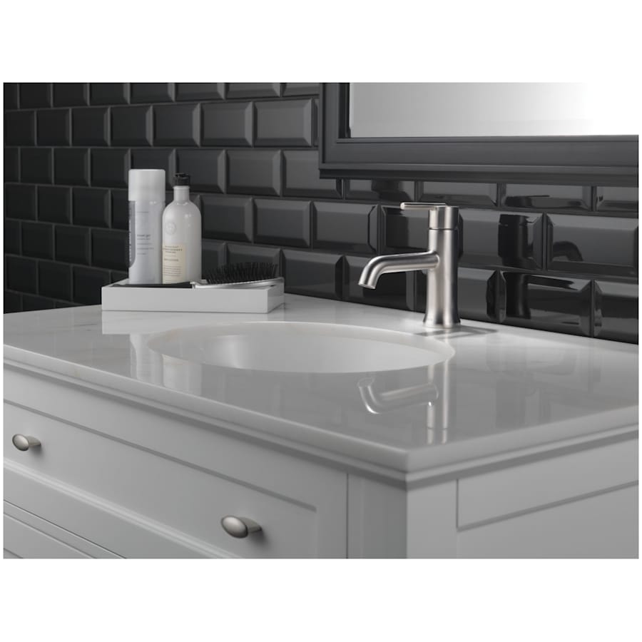 Trinsic 1.2 GPM Single Hole Bathroom Faucet with Metal Push Pop-Up Drain Assembly - Limited Lifetime Warranty